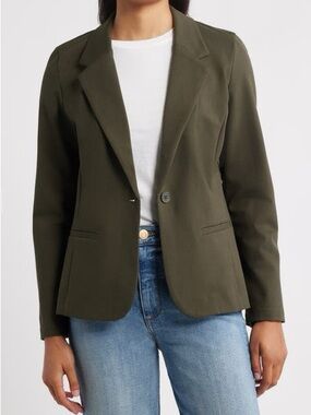 Everlane Olive Single-Button Blazer